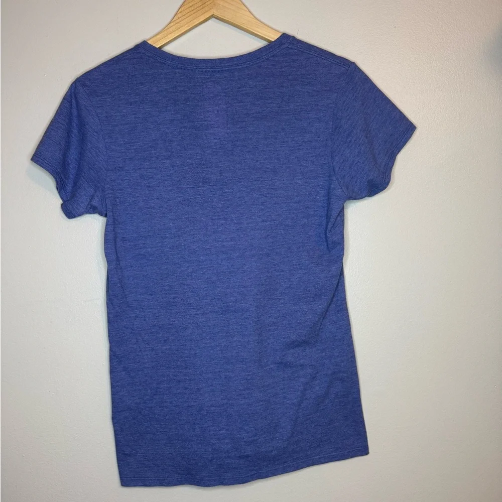 The North Face Women's Heathered Blue V-Neck Tee - Picture 3 of 3